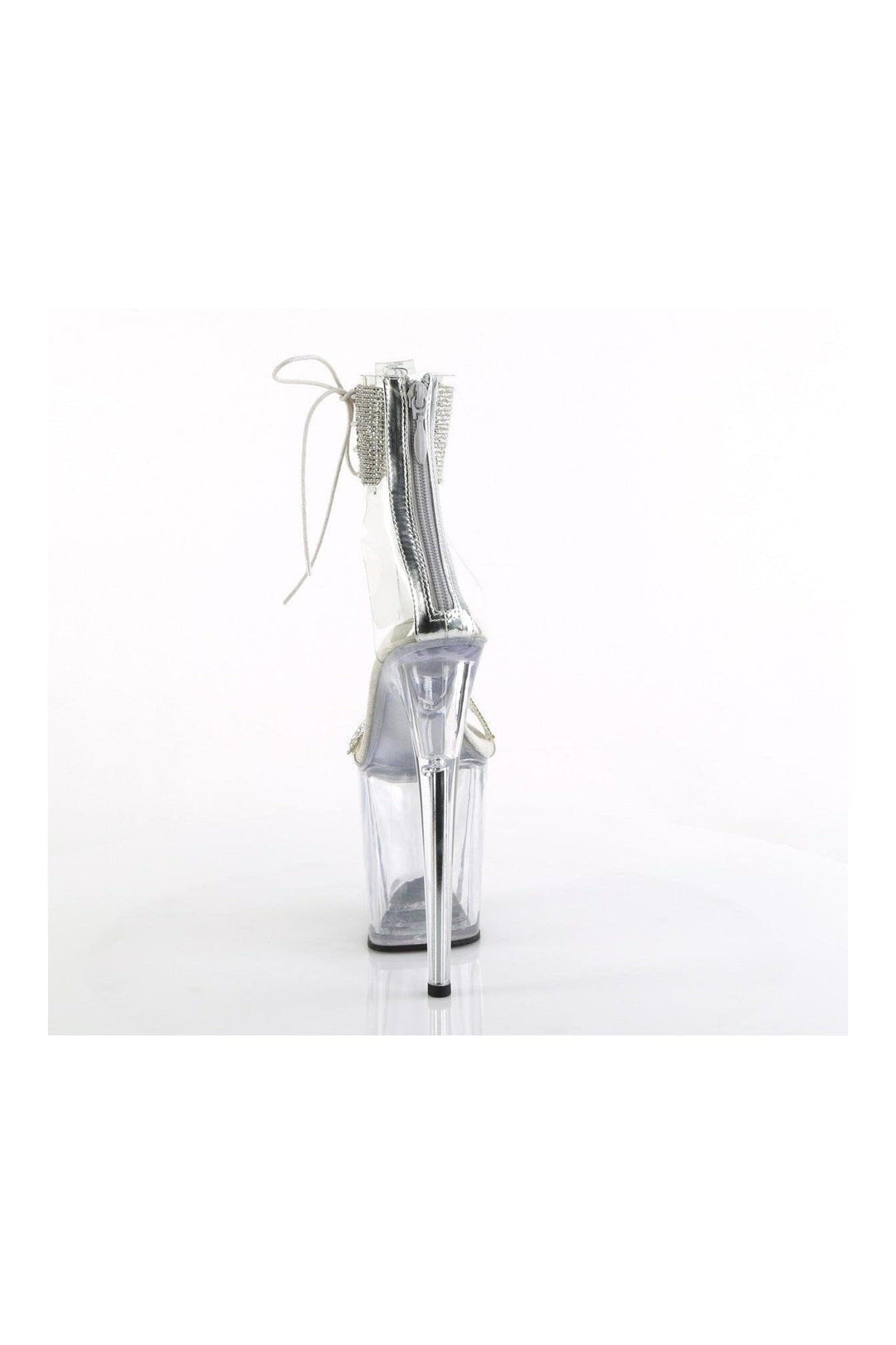 Pleaser FLAMINGO-827RS Clear Vinyl Sandal in Clear Vinyl