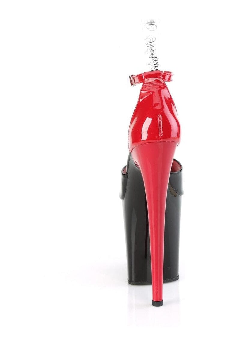 Pleaser FLAMINGO-868 Black Patent Sandal in Black Patent