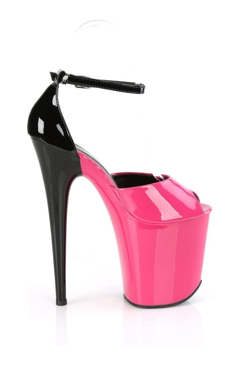 Pleaser FLAMINGO-868 Fuchsia Patent Sandal in Fuchsia Patent