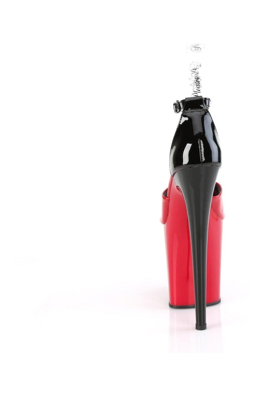 Pleaser FLAMINGO-868 Red Patent Sandal in Red Patent