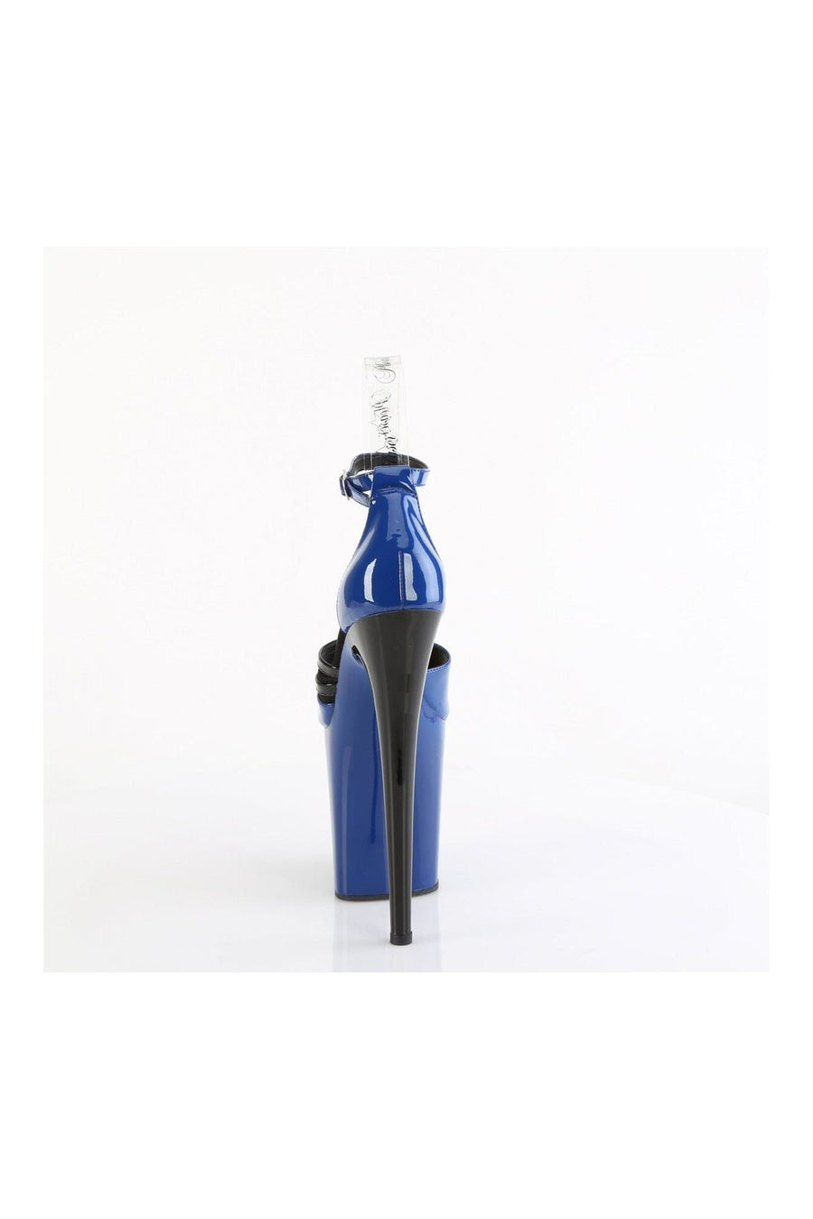 Pleaser FLAMINGO-884 Blue Patent Sandal in Blue Patent