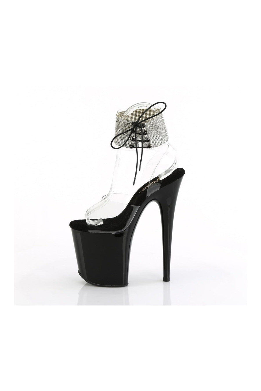 Pleaser FLAMINGO-891-2RS Clear Vinyl Sandal in Clear Vinyl