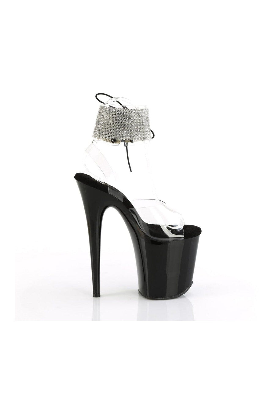 Pleaser FLAMINGO-891-2RS Clear Vinyl Sandal in Clear Vinyl