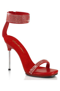 Fabulicious  CHIC-40 Sandal in Red Faux Leather from SexyShoes.com