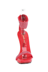 Fabulicious  CHIC-40 Sandal in Red Faux Leather