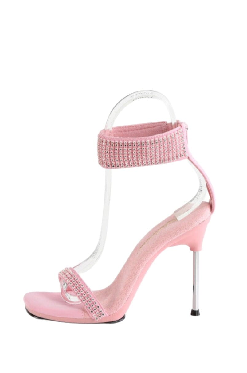 Fabulicious  CHIC-40 Sandal in Pink Faux Leather