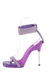 Fabulicious  CHIC-40 Sandal in Purple Faux Leather