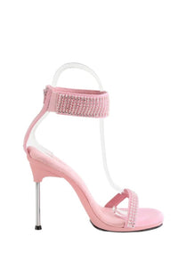Fabulicious  CHIC-40 Sandal in Pink Faux Leather