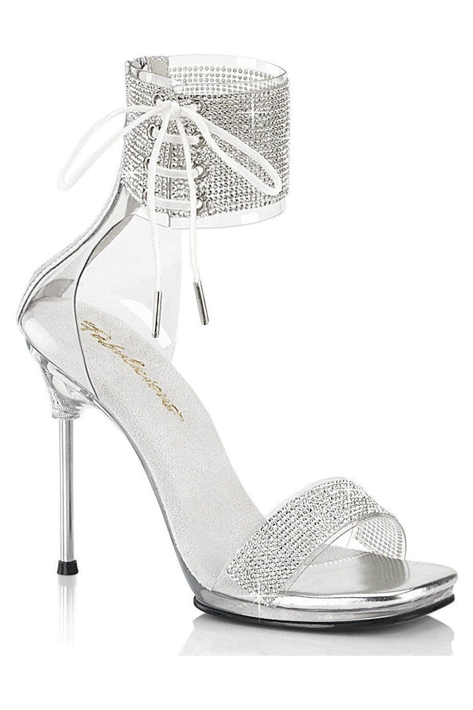 Fabulicious  CHIC-47 Sandal in Clear Faux Leather from SexyShoes.com