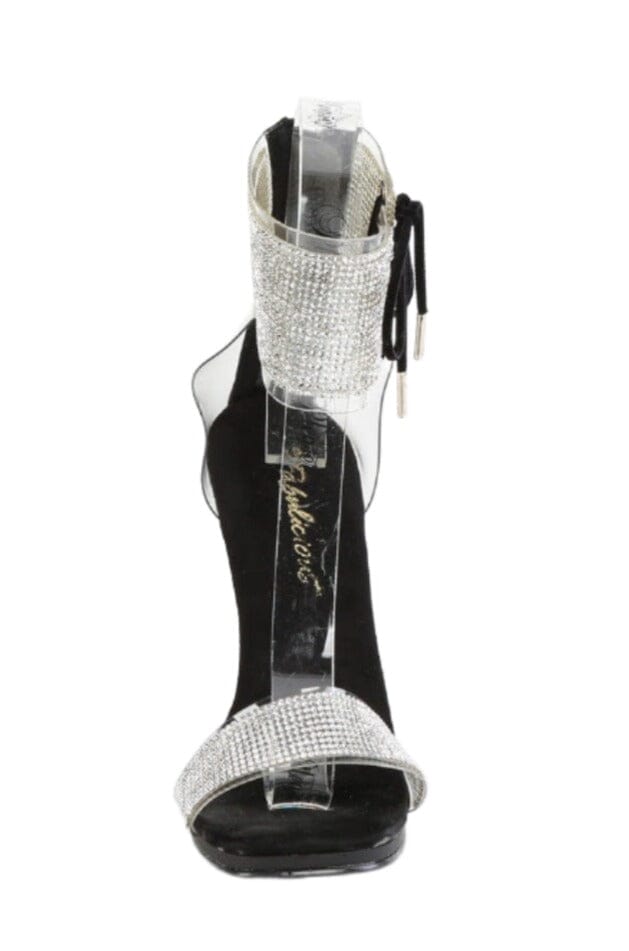 Fabulicious  CHIC-47 Sandal in Clear Faux Leather