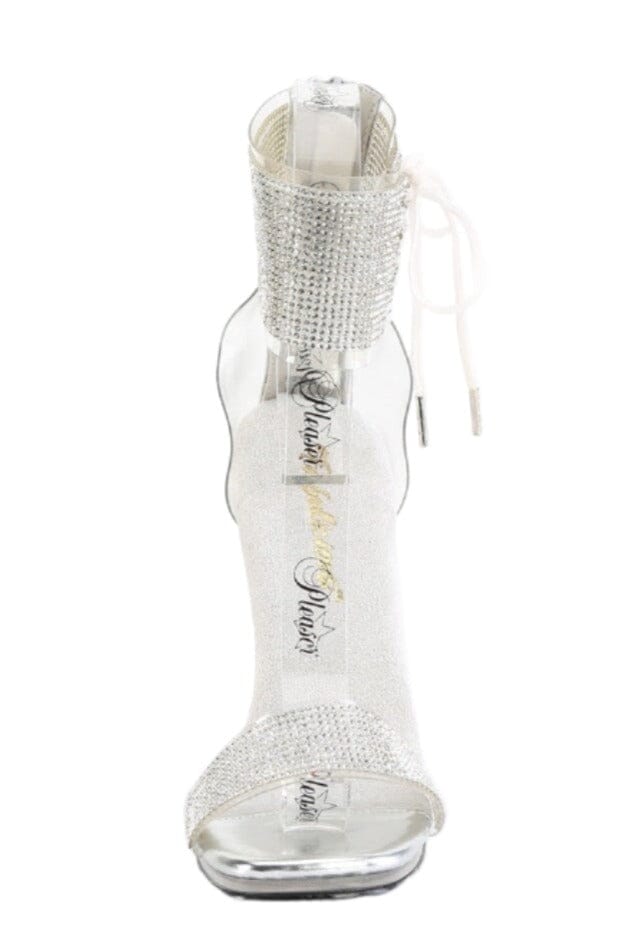 Fabulicious  CHIC-47 Sandal in Clear Faux Leather