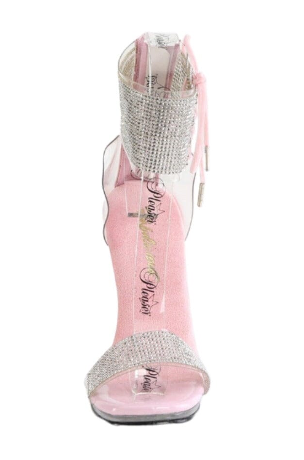 Fabulicious  CHIC-47 Sandal in Clear Faux Leather