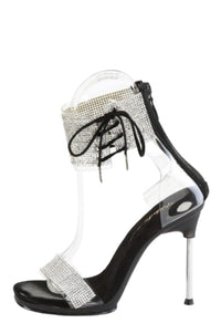 Fabulicious  CHIC-47 Sandal in Clear Faux Leather