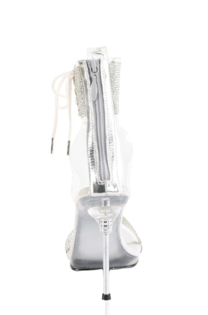 Fabulicious  CHIC-47 Sandal in Clear Faux Leather