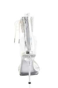 Fabulicious  CHIC-47 Sandal in Clear Faux Leather