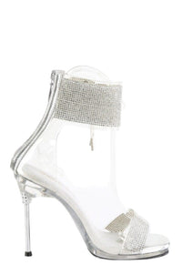 Fabulicious  CHIC-47 Sandal in Clear Faux Leather