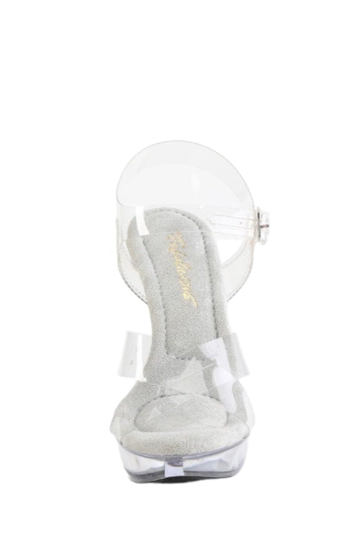 Fabulicious  COCKTAIL-507 Sandal in Clear Vinyl