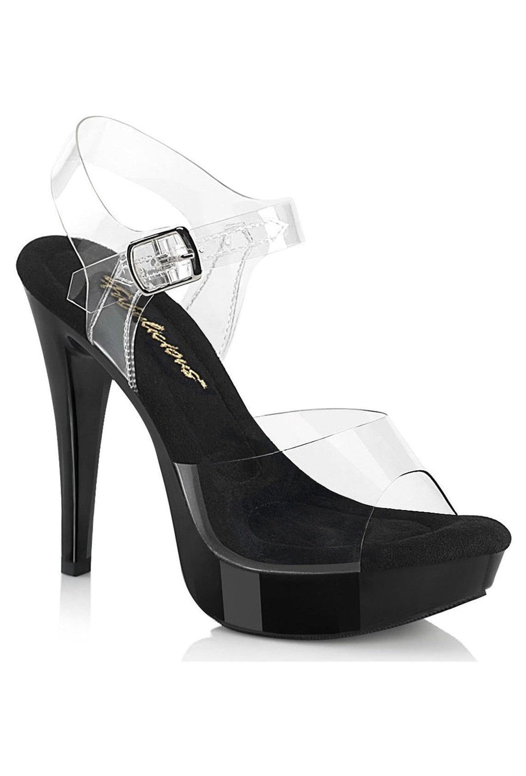 Fabulicious  COCKTAIL-508 Sandal in Clear Vinyl from SexyShoes.com