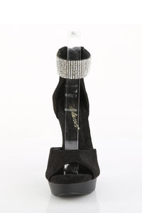 Fabulicious  COCKTAIL-525 Sandal in Black Faux Suede
