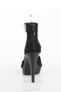 Fabulicious  COCKTAIL-525 Sandal in Black Faux Suede