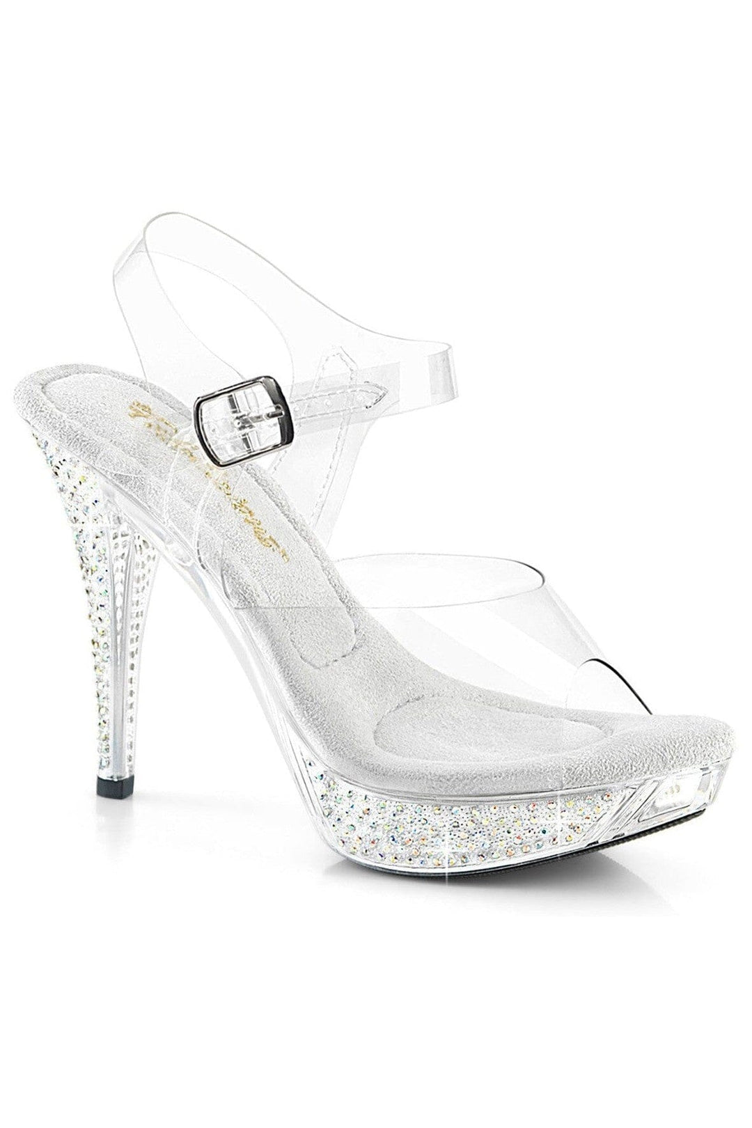 Fabulicious  ELEGANT-408ABRS Sandal in Clear Vinyl from SexyShoes.com