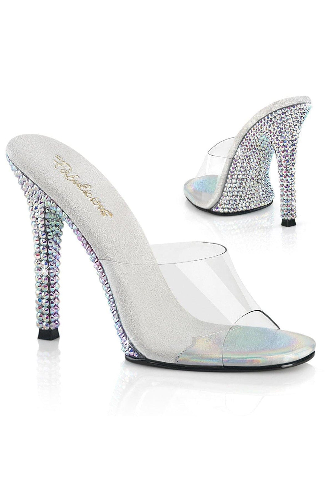 Fabulicious  GALA-01DML Slide in Clear Vinyl from SexyShoes.com