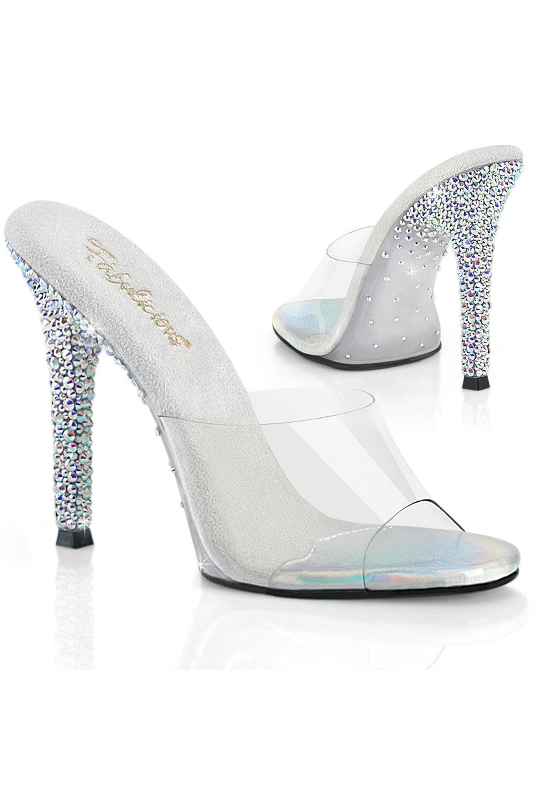 Fabulicious Clear Slides Platform Stripper Shoes | Buy at Sexyshoes.com