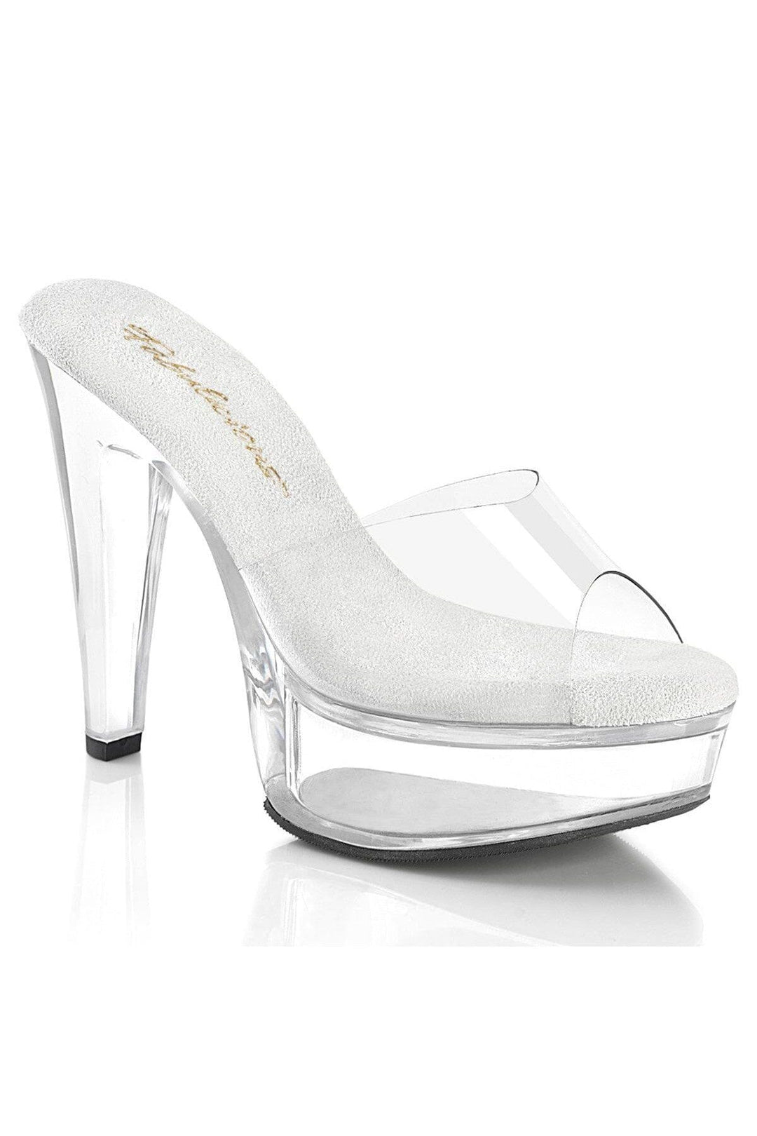 Fabulicious  MARTINI-501 Slide in Clear Vinyl from SexyShoes.com