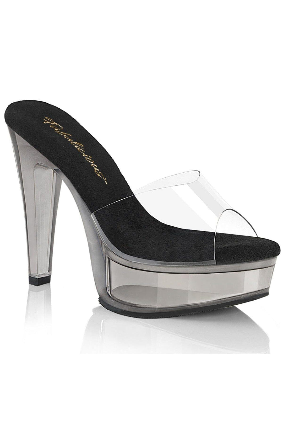 Fabulicious Clear Slides Platform Stripper Shoes | Buy at Sexyshoes.com