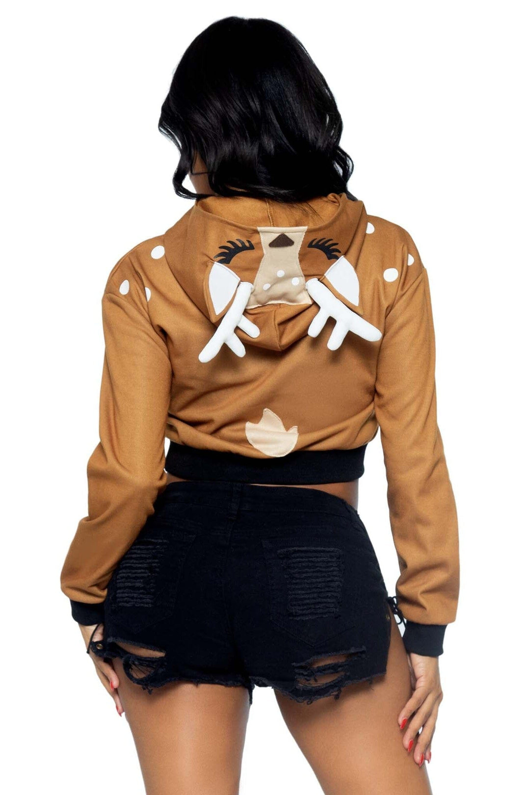 Fawn Cropped Hoodie-Animal Costumes-SEXYSHOES.COM