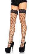 Fence Net Stocking W/Lace Top