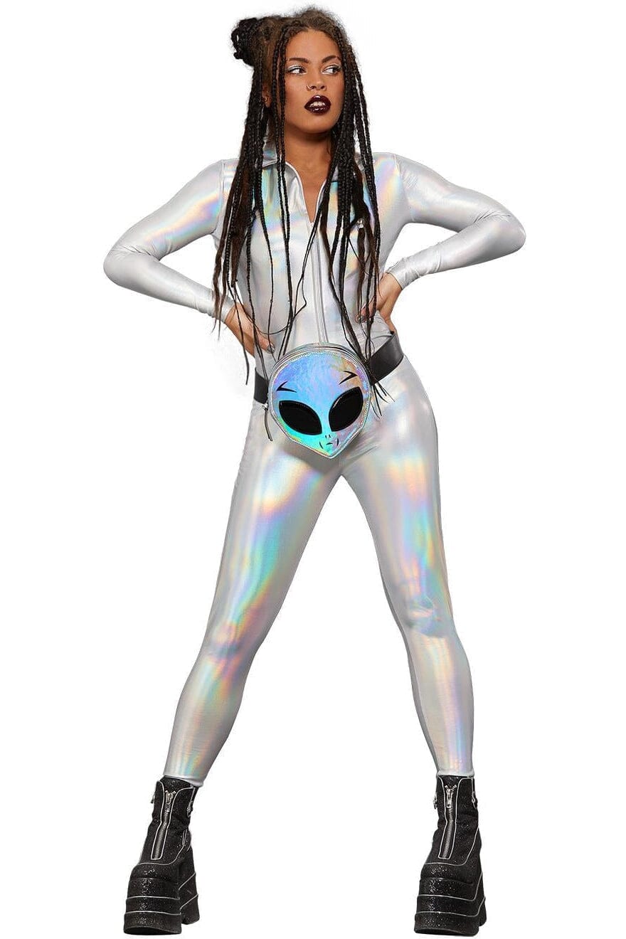 Fever Miss Whiplash Mirror Holographic Costume