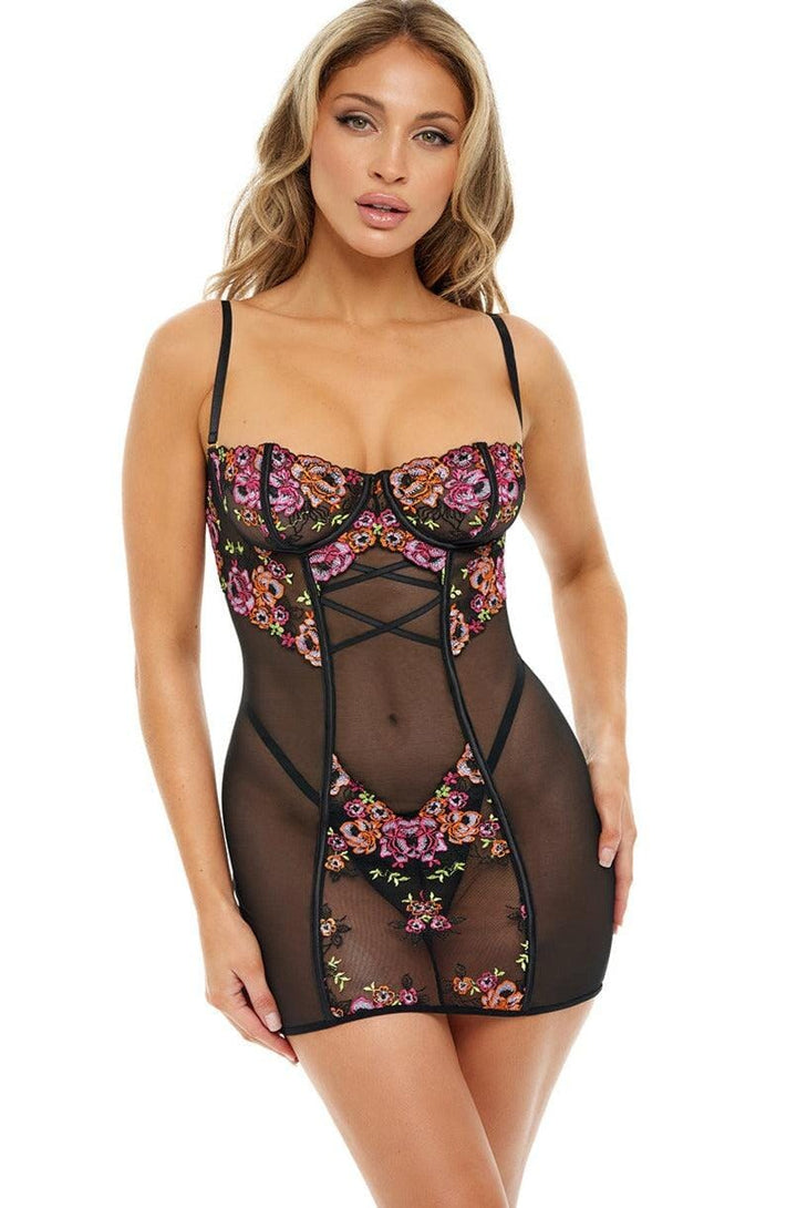 Fitted Babydoll With Removable Shoulder Straps