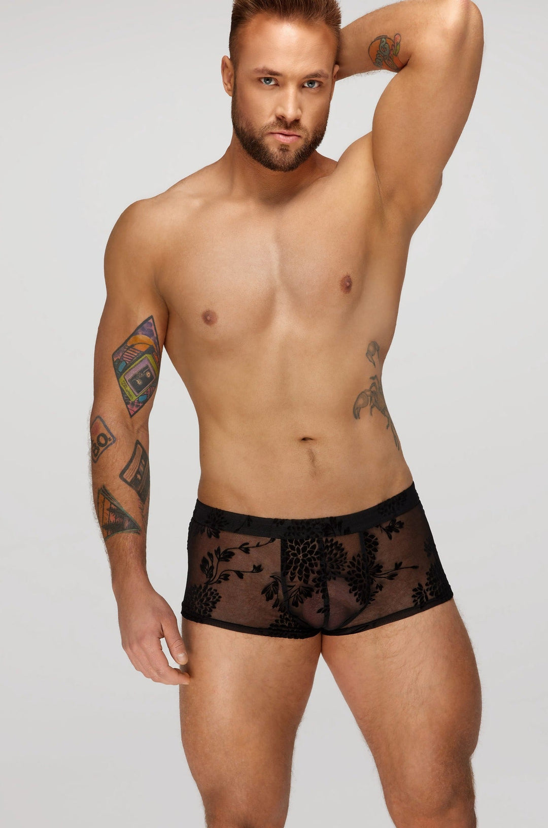 Flock Embroidery Short-Shorts