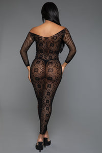 Floral Lace Dress with Crisscross Cut-out Sides-Club Dresses-SEXYSHOES.COM