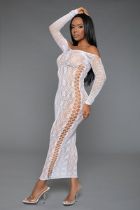 Floral Lace Dress with Crisscross Cut-out Sides-Club Dresses-SEXYSHOES.COM