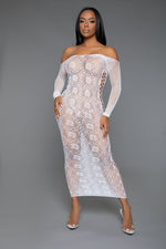 Floral Lace Dress with Crisscross Cut-out Sides
