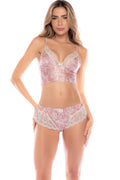Floral Pajama Set with Lace Trim