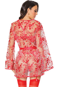 Floral Tulle Robe-Gowns + Robes-SEXYSHOES.COM