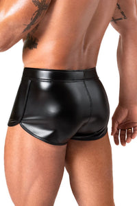 Noir Handmade Frenzy Power Wetlook Shorts in Black 