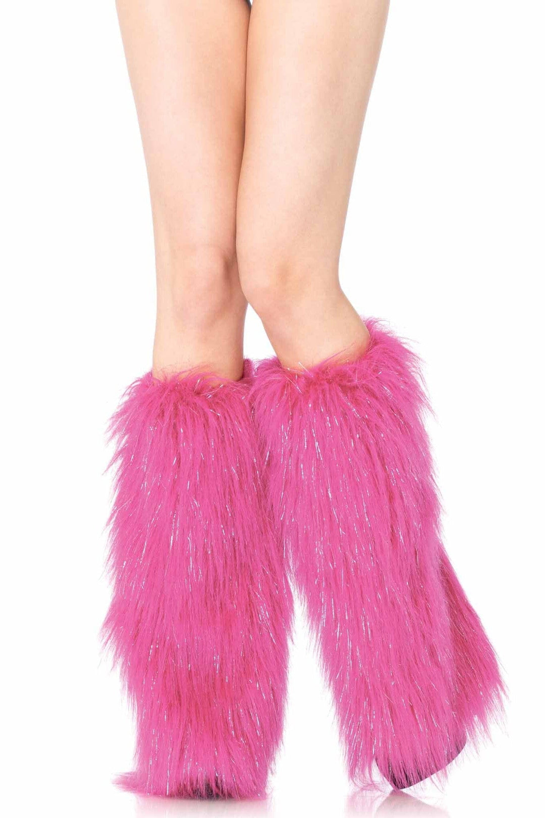 Leg Avenue Furry Leg Warmers in Pink  from SexyShoes.com