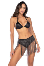 Glam Rhinestone Fringe Belt