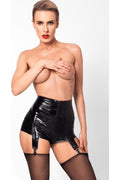 Glam Suspender Wetlook Vinyl Shorts
