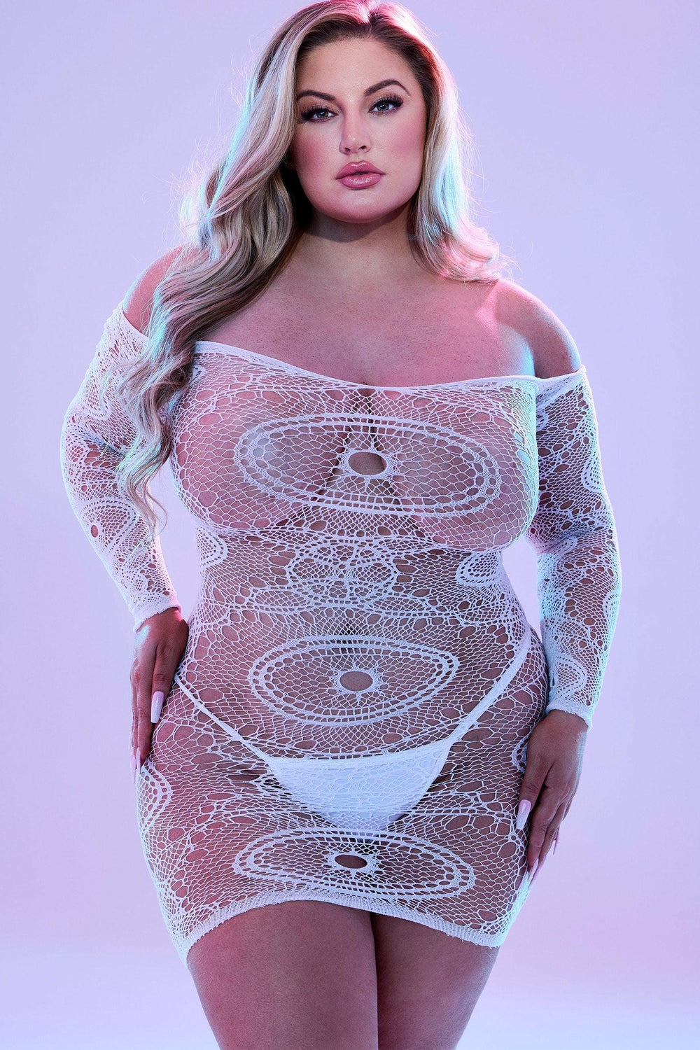 Glow In The Dark Mini Dress-Stripper Dresses-SEXYSHOES.COM