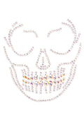 Glow In The Dark Skull Face Jewels Sticker