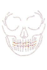 Glow In The Dark Skull Face Jewels Sticker