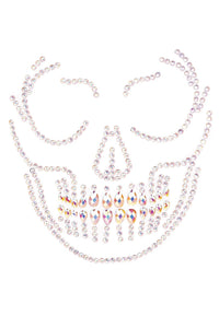 Leg Avenue Glow In The Dark Skull Face Jewels Sticker in Clear  from SexyShoes.com