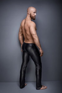 Noir Handmade Long Men Pants in Black 