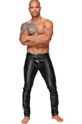 Powerwetlook Men'S Trousers With Decorative Pvc Pleats