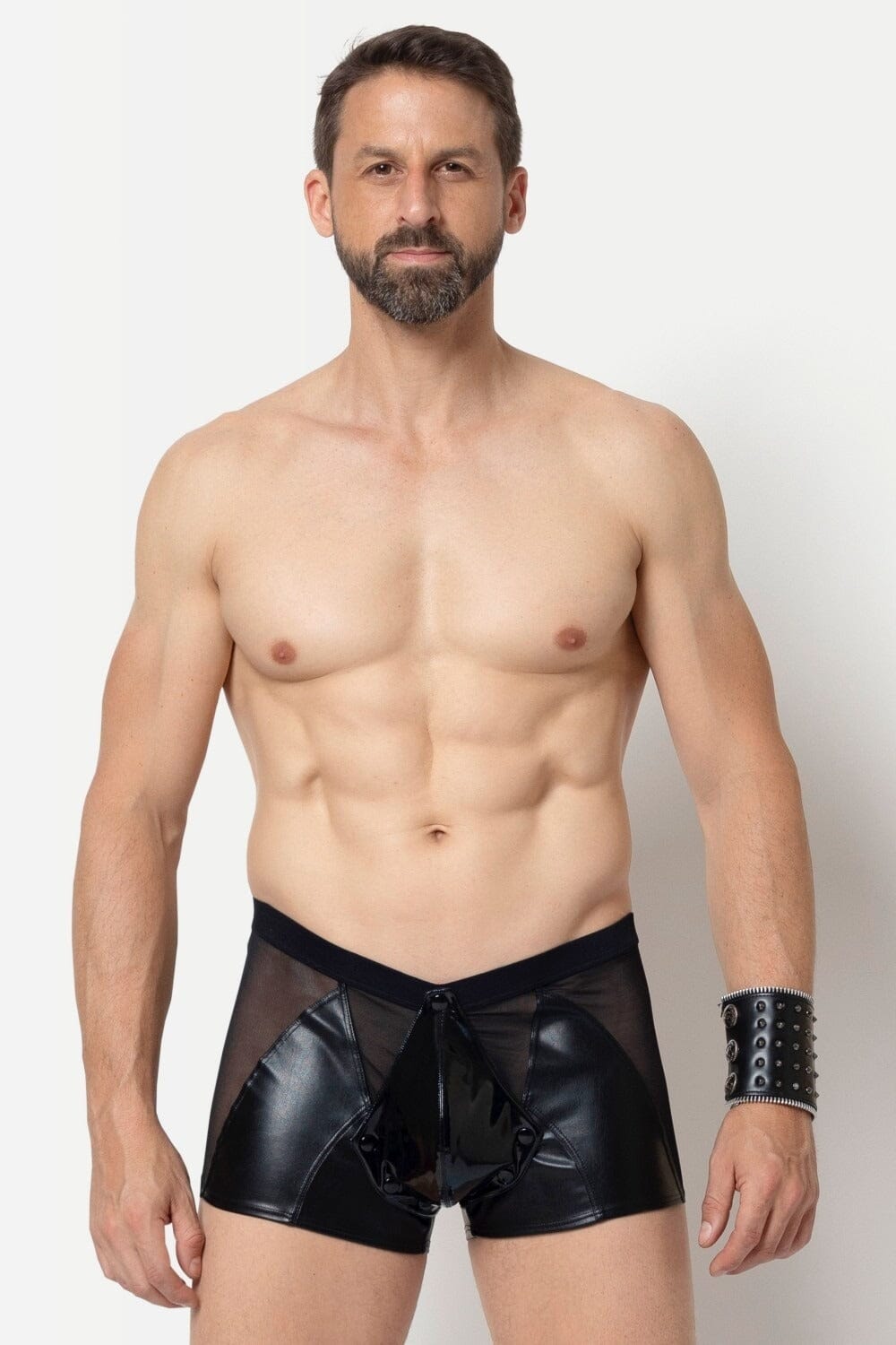 L'HOMME HARBARD Faux Boxer Briefs in Black  from SexyShoes.com